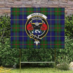 Scottish MacLeod of Lewis Clan Tartan Yard Sign - Crest Classic  Scottish Plaid Tartan Plaid