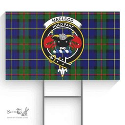 Scottish MacLeod of Lewis Clan Tartan Yard Sign - Crest Classic  Scottish Plaid Tartan Plaid
