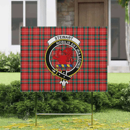 Scottish Stewart (Stuart) of Bute Clan Tartan Yard Sign - Crest Classic  Scottish Plaid Tartan Plaid