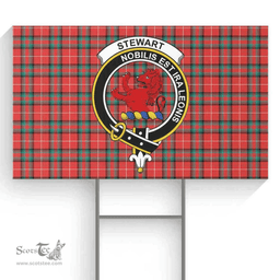 Scottish Stewart (Stuart) of Bute Clan Tartan Yard Sign - Crest Classic  Scottish Plaid Tartan Plaid