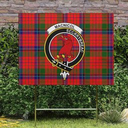 Scottish MacNicol (of Scorrybreac) Clan Tartan Yard Sign - Crest Classic  Scottish Plaid Tartan Plaid