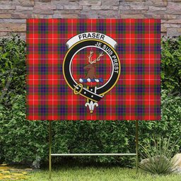 Scottish Fraser (of Lovat) Clan Tartan Yard Sign - Crest Classic  Scottish Plaid Tartan Plaid