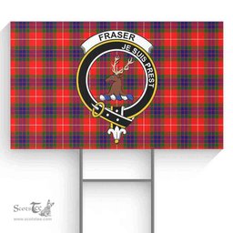 Scottish Fraser (of Lovat) Clan Tartan Yard Sign - Crest Classic  Scottish Plaid Tartan Plaid