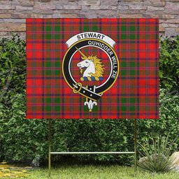 Scottish Stewart (of Appin) Clan Tartan Yard Sign - Crest Classic  Scottish Plaid Tartan Plaid