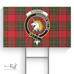 Scottish Stewart (of Appin) Clan Tartan Yard Sign - Crest Classic  Scottish Plaid Tartan Plaid