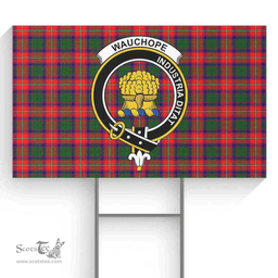 Scottish Wauchope (or Waugh) Clan Tartan Yard Sign - Crest Classic  Scottish Plaid Tartan Plaid