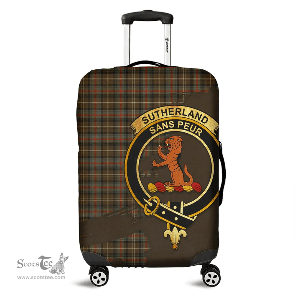 Looking for Scottish Sutherland Weathered Clan Tartan Luggage Cover - Crest Oldest Style? Check out our collection of Tartan Luggage Covers! Shop now at Scottishplaid.co!