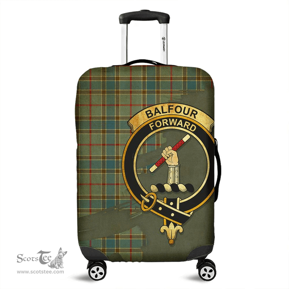 Looking for Scottish Balfour Blue Clan Tartan Luggage Cover - Crest Oldest Style? Check out our collection of Tartan Luggage Covers! Shop now at Scottishplaid.co!