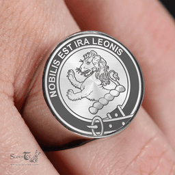 Scottish Stewart of Appin Clan Tartan Ring -  Engraved Signet Scottish Plaid Tartan Plaid