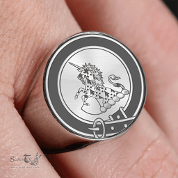 Scottish Thomas of Wales Clan Tartan Ring -  Engraved Signet Scottish Plaid Tartan Plaid