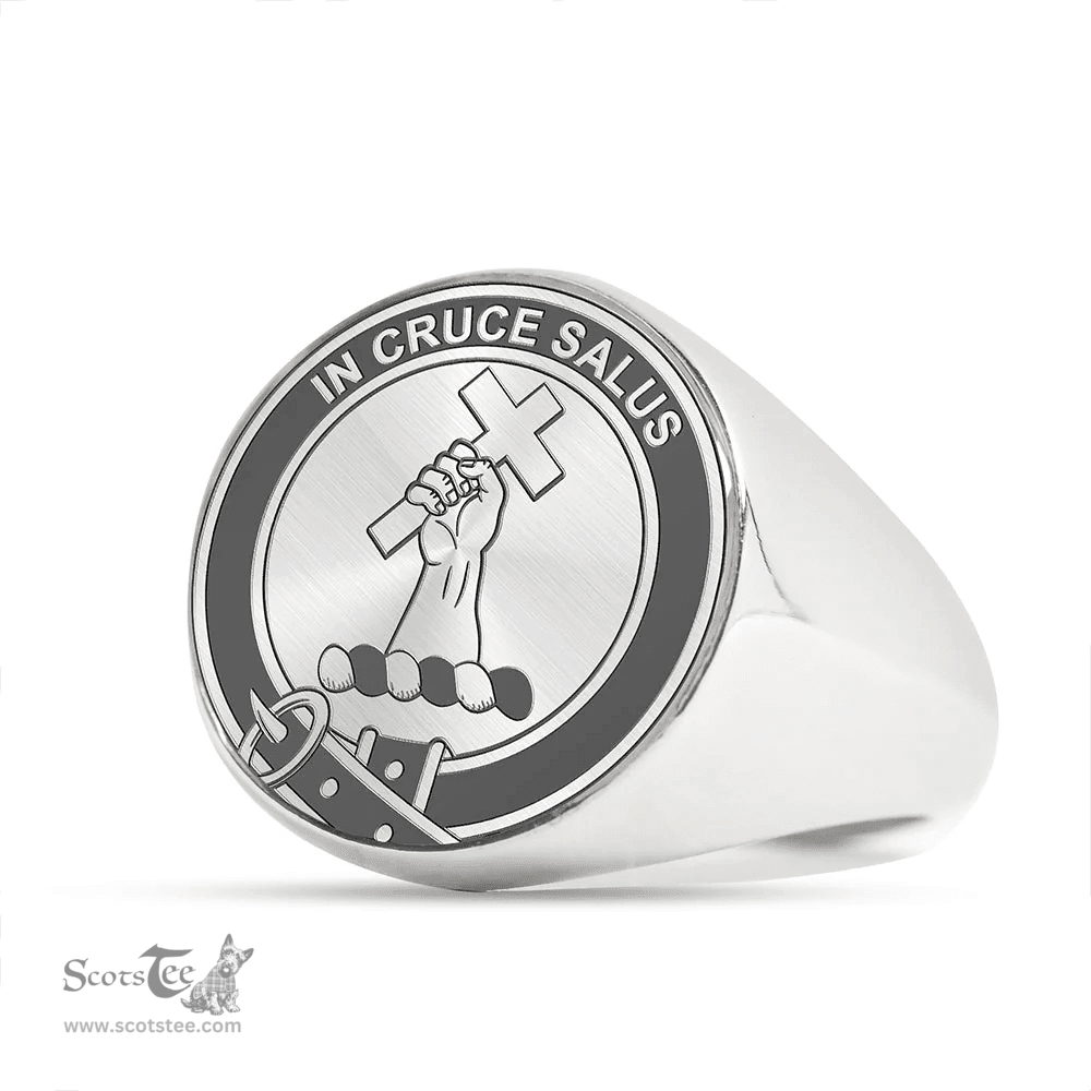 Scottish Tailyour (or Taylor) Clan Tartan Ring -  Engraved Signet Scottish Plaid Tartan Plaid