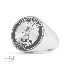 Scottish Tailyour (or Taylor) Clan Tartan Ring -  Engraved Signet Scottish Plaid Tartan Plaid