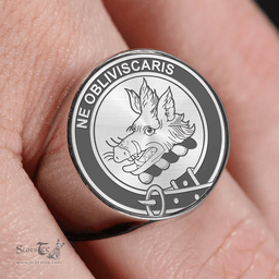 Scottish Campbell of Breadalbane Clan Tartan Ring -  Engraved Signet Scottish Plaid Tartan Plaid