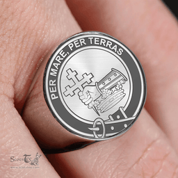 Scottish MacDonald of Clanranald Clan Tartan Ring -  Engraved Signet Scottish Plaid Tartan Plaid