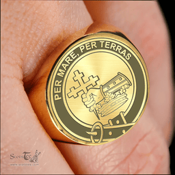 Scottish MacDonald of Clanranald Clan Tartan Ring -  Engraved Signet Scottish Plaid Tartan Plaid