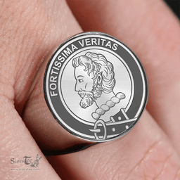 Scottish Kirkaldy (of Grange) Clan Tartan Ring -  Engraved Signet Scottish Plaid Tartan Plaid