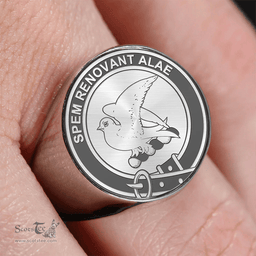 Scottish Norvel (or Norvill) Clan Tartan Ring -  Engraved Signet Scottish Plaid Tartan Plaid