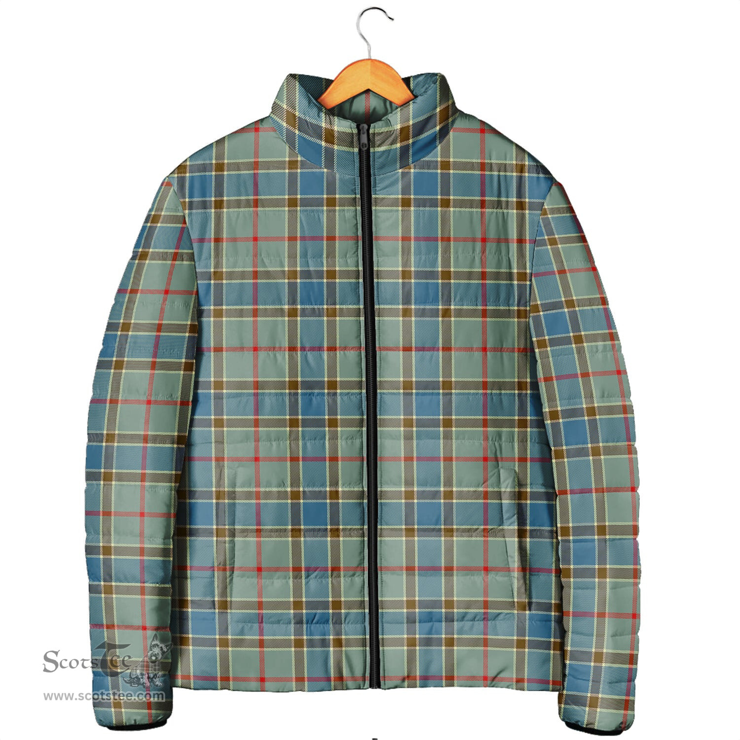 Scottish Balfour Blue Clan Tartan Padded Jacket - Tartan Plaid Jacket Scotstee Shop - Tartan Plaid - scotstee.com