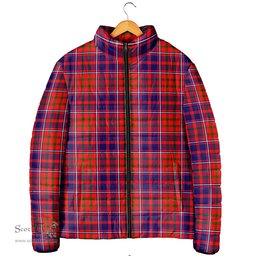 Scottish Cameron of Lochiel Modern Clan Tartan Padded Jacket - Tartan Plaid Jacket Scotstee Shop - Tartan Plaid - scotstee.com