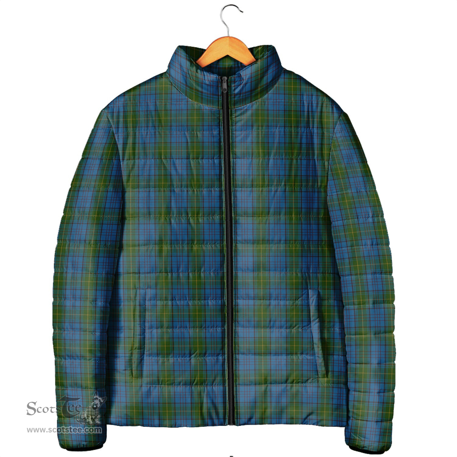 Scottish Donegal County Ireland Clan Tartan Padded Jacket - Tartan Plaid Jacket Scotstee Shop - Tartan Plaid - scotstee.com