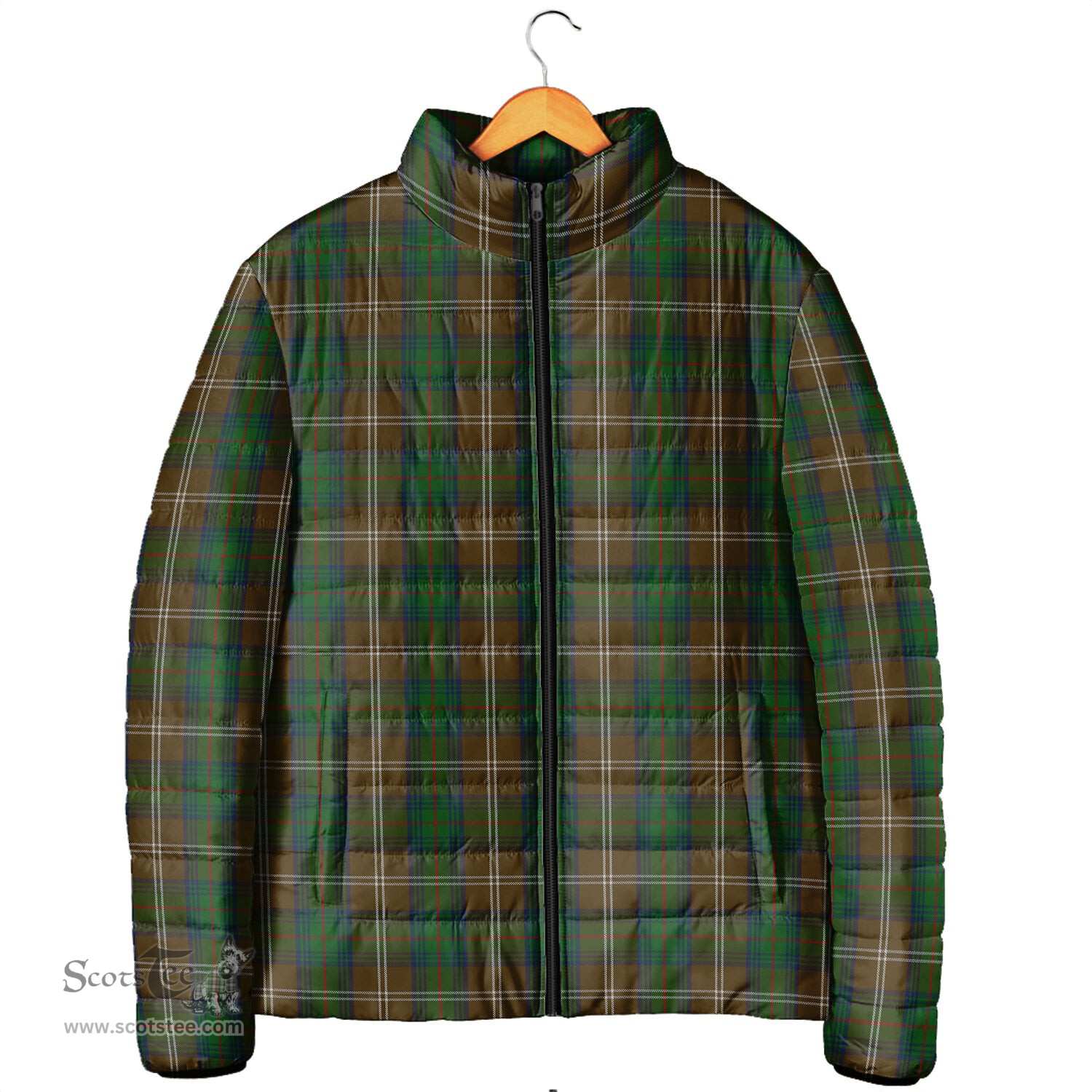 Scottish Chisholm Hunting Clan Tartan Padded Jacket - Tartan Plaid Jacket Scotstee Shop - Tartan Plaid - scotstee.com