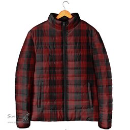 Scottish Cameron Black and Red Clan Tartan Padded Jacket - Tartan Plaid Jacket Scotstee Shop - Tartan Plaid - scotstee.com