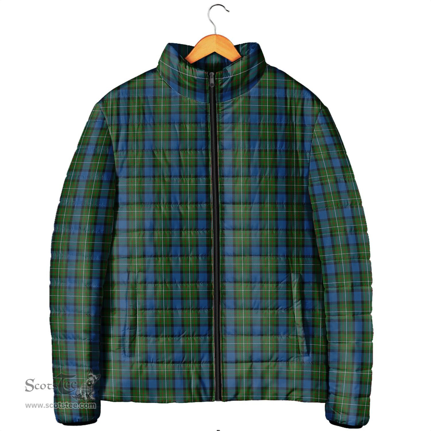 Scottish Ferguson of Atholl Clan Tartan Padded Jacket - Tartan Plaid Jacket Scotstee Shop - Tartan Plaid - scotstee.com