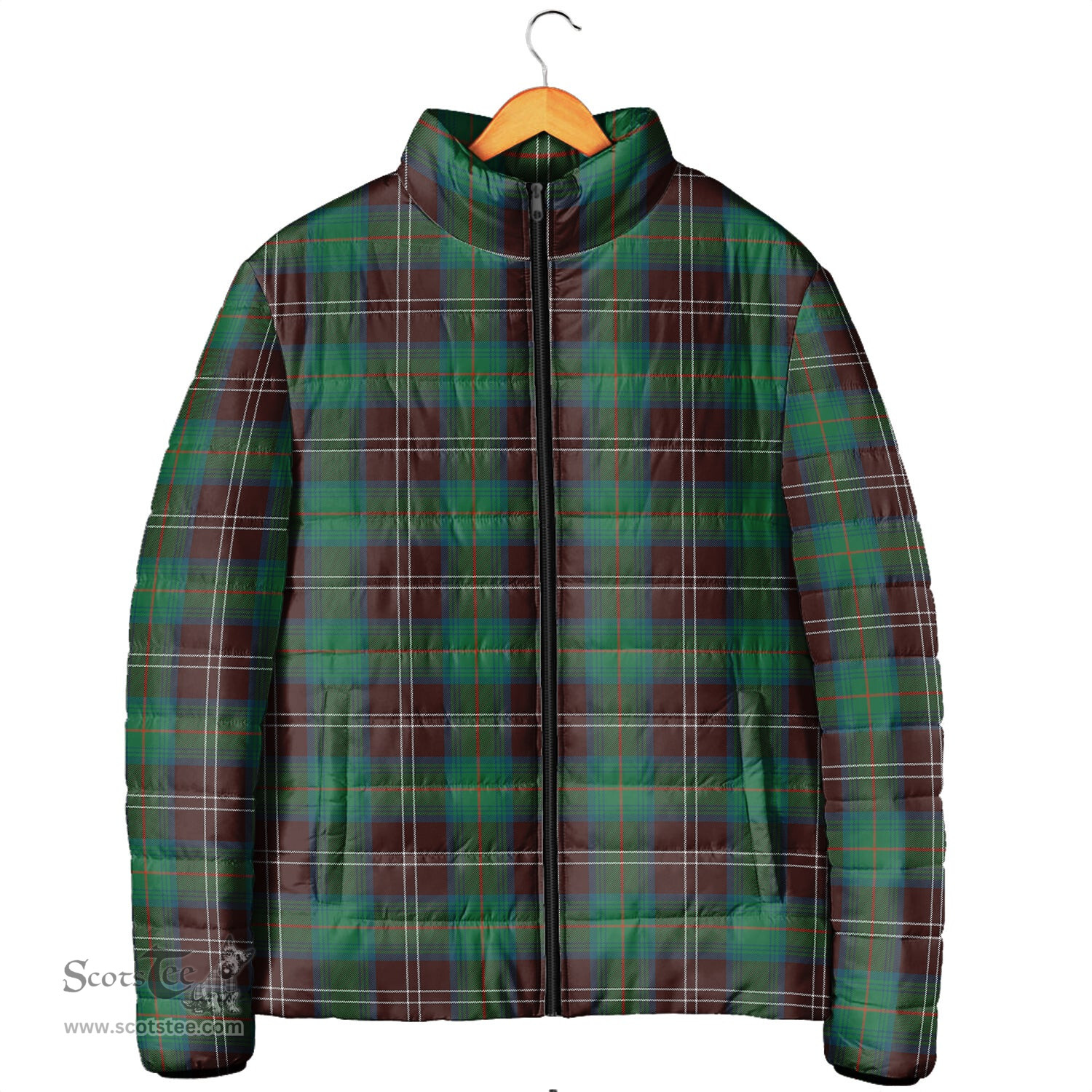 Scottish Chisholm Hunting Ancient Clan Tartan Padded Jacket - Tartan Plaid Jacket Scotstee Shop - Tartan Plaid - scotstee.com