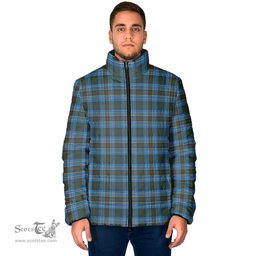 Scottish Cockburn Modern Clan Tartan Padded Jacket - Tartan Plaid Jacket Scotstee Shop - Tartan Plaid - scotstee.com