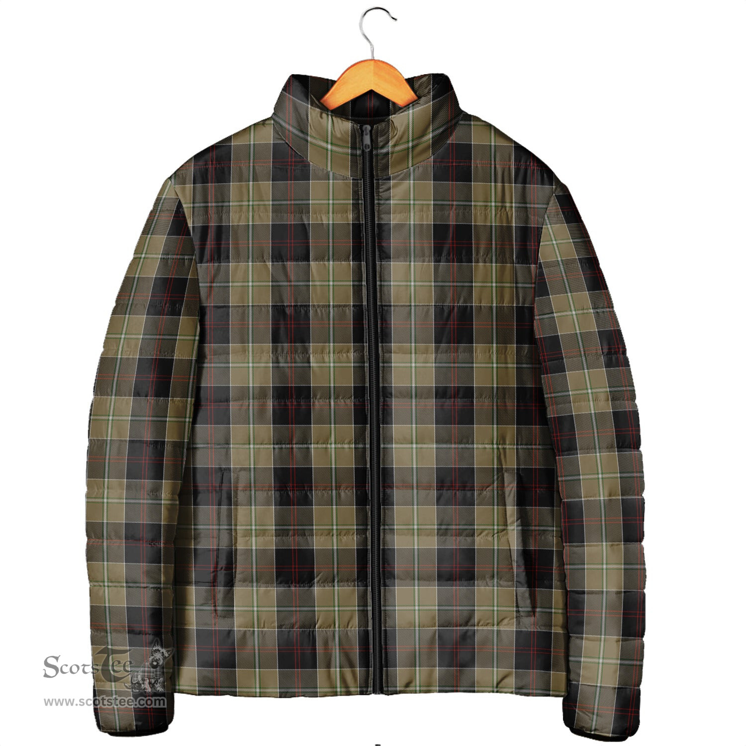 Scottish Dunlop Hunting Clan Tartan Padded Jacket - Tartan Plaid Jacket Scotstee Shop - Tartan Plaid - scotstee.com