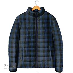 Scottish Clergy Blue Clan Tartan Padded Jacket - Tartan Plaid Jacket Scotstee Shop - Tartan Plaid - scotstee.com