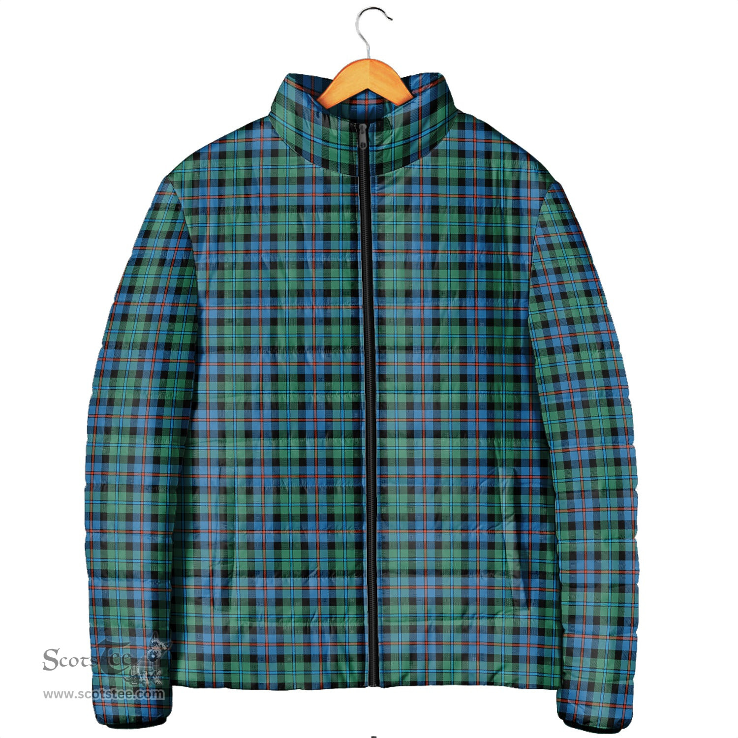 Scottish Campbell of Cawdor Ancient Clan Tartan Padded Jacket - Tartan Plaid Jacket Scotstee Shop - Tartan Plaid - scotstee.com