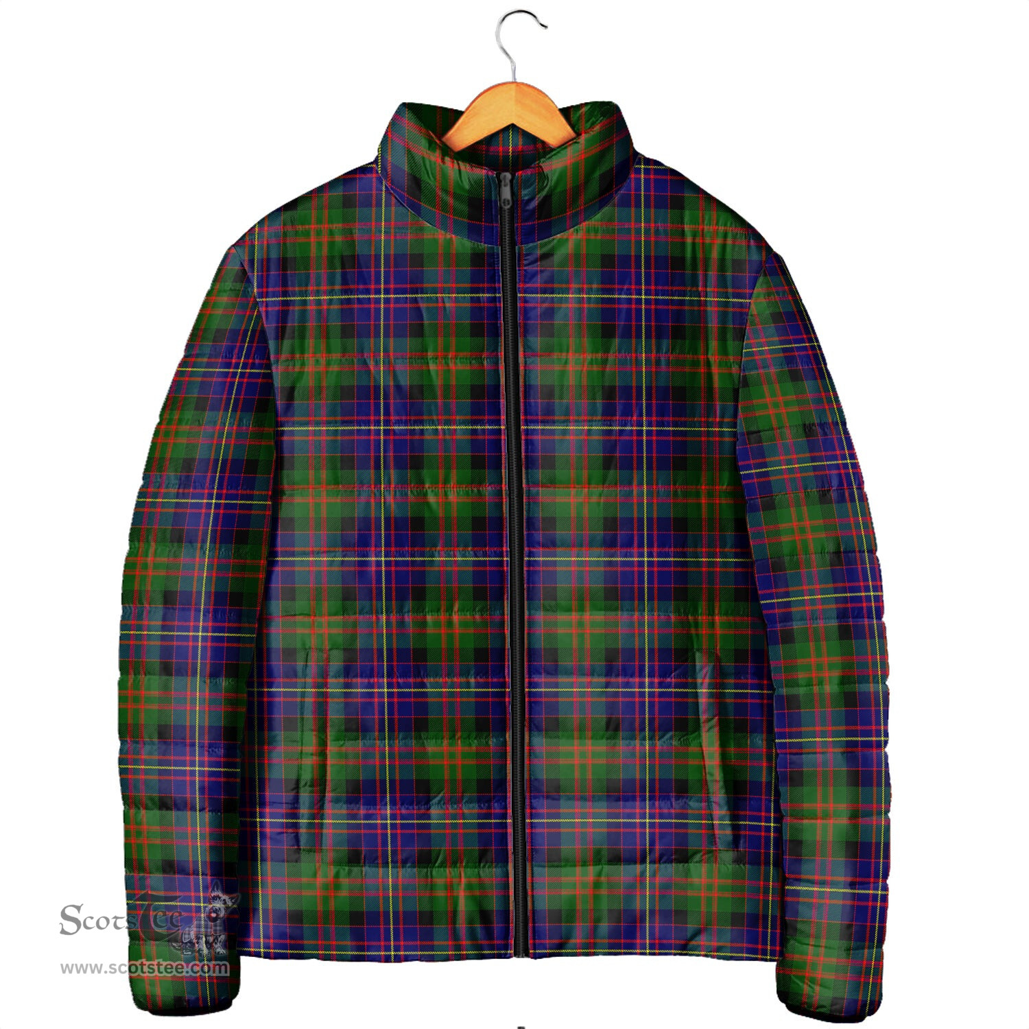 Scottish Cameron of Erracht Modern Clan Tartan Padded Jacket - Tartan Plaid Jacket Scotstee Shop - Tartan Plaid - scotstee.com