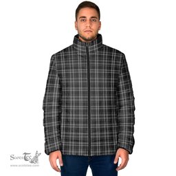 Scottish Clergy Grey Clan Tartan Padded Jacket - Tartan Plaid Jacket Scotstee Shop - Tartan Plaid - scotstee.com