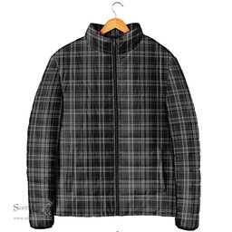 Scottish Clergy Grey Clan Tartan Padded Jacket - Tartan Plaid Jacket Scotstee Shop - Tartan Plaid - scotstee.com