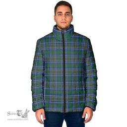 Scottish Cockburn Ancient Clan Tartan Padded Jacket - Tartan Plaid Jacket Scotstee Shop - Tartan Plaid - scotstee.com