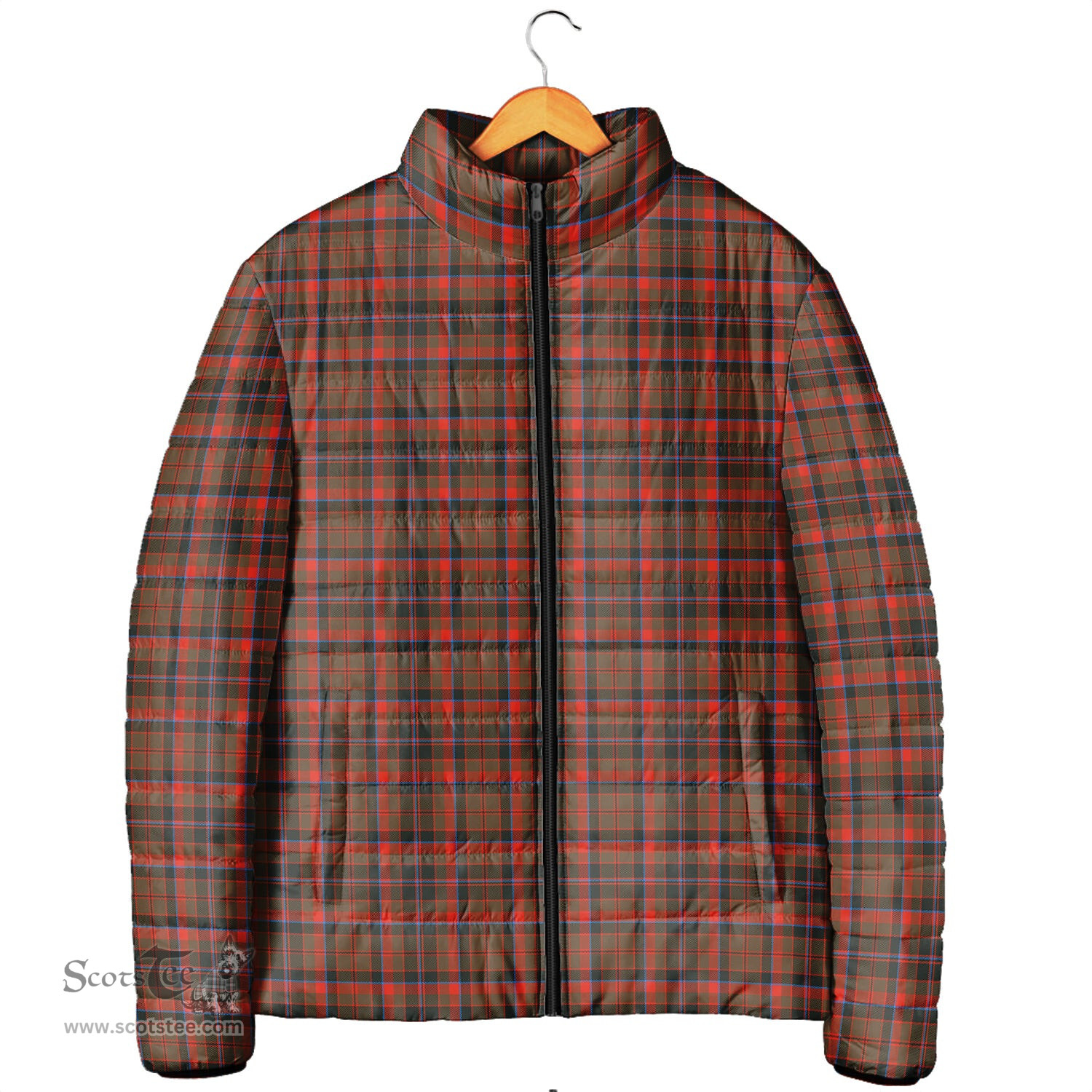 Scottish Cumming Hunting Weathered Clan Tartan Padded Jacket - Tartan Plaid Jacket Scotstee Shop - Tartan Plaid - scotstee.com