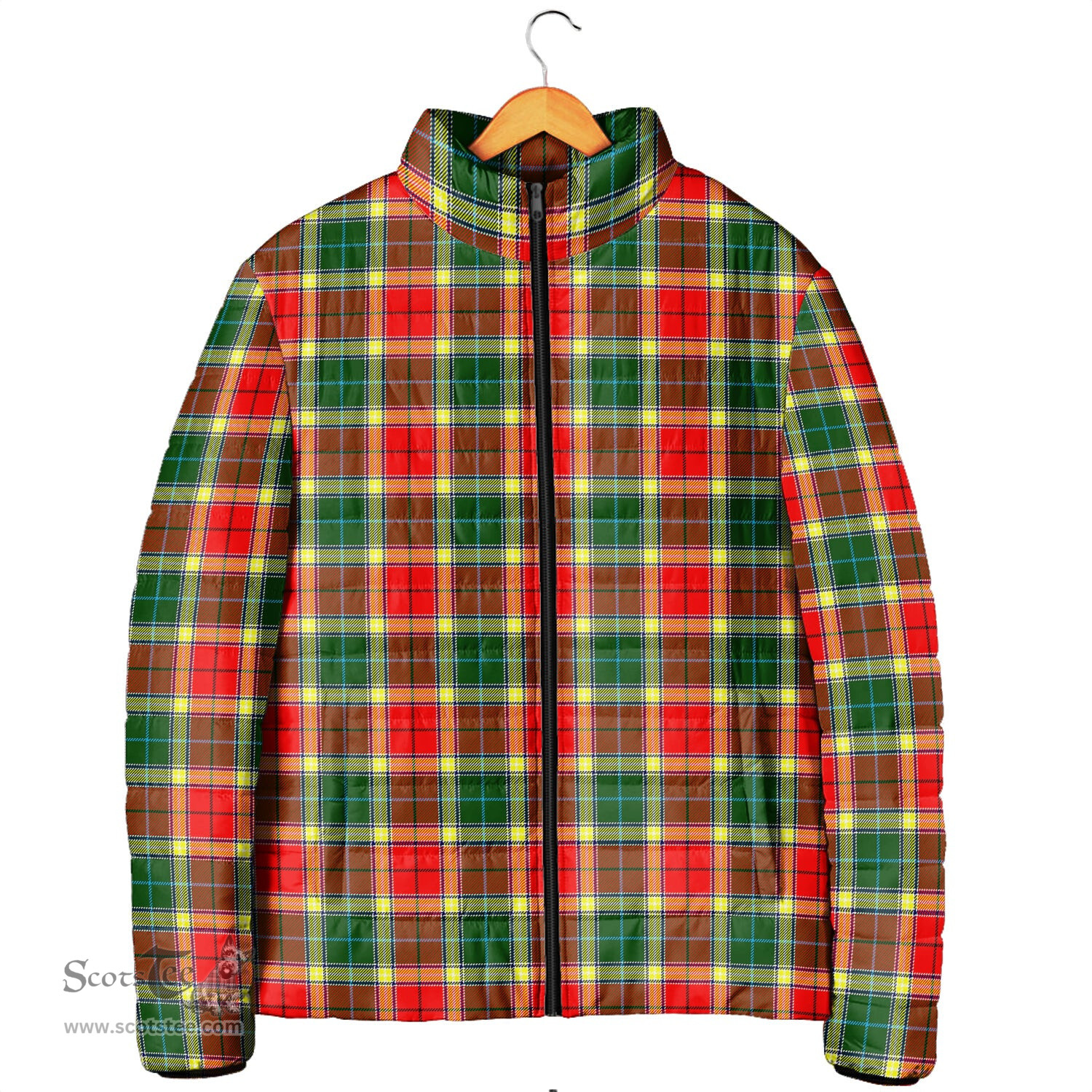 Scottish Gibsone (Gibson-Gibbs) Clan Tartan Padded Jacket - Tartan Plaid Jacket Scotstee Shop - Tartan Plaid - scotstee.com
