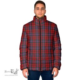 Scottish Kelly of Sleat Red Clan Tartan Padded Jacket - Tartan Plaid Jacket Scotstee Shop - Tartan Plaid - scotstee.com