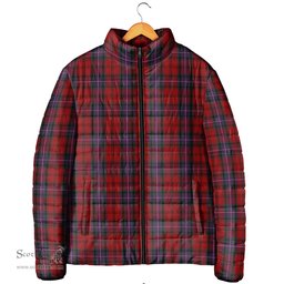 Scottish Kelly of Sleat Red Clan Tartan Padded Jacket - Tartan Plaid Jacket Scotstee Shop - Tartan Plaid - scotstee.com