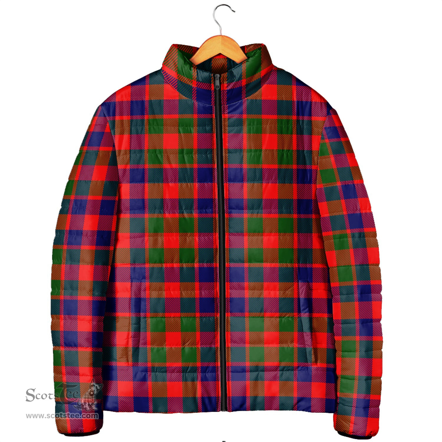Scottish Gow of Skeoch Clan Tartan Padded Jacket - Tartan Plaid Jacket Scotstee Shop - Tartan Plaid - scotstee.com