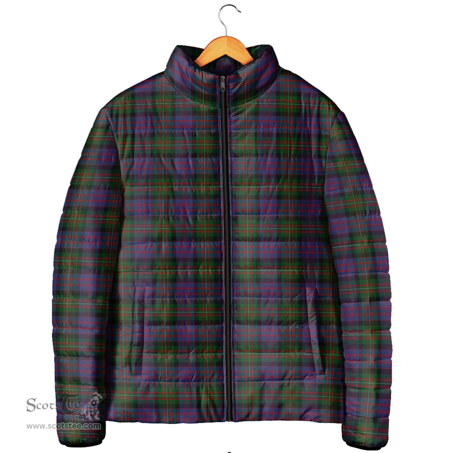 Scottish MacDonell of Glengarry Clan Tartan Padded Jacket - Tartan Plaid Jacket Scotstee Shop - Tartan Plaid - scotstee.com