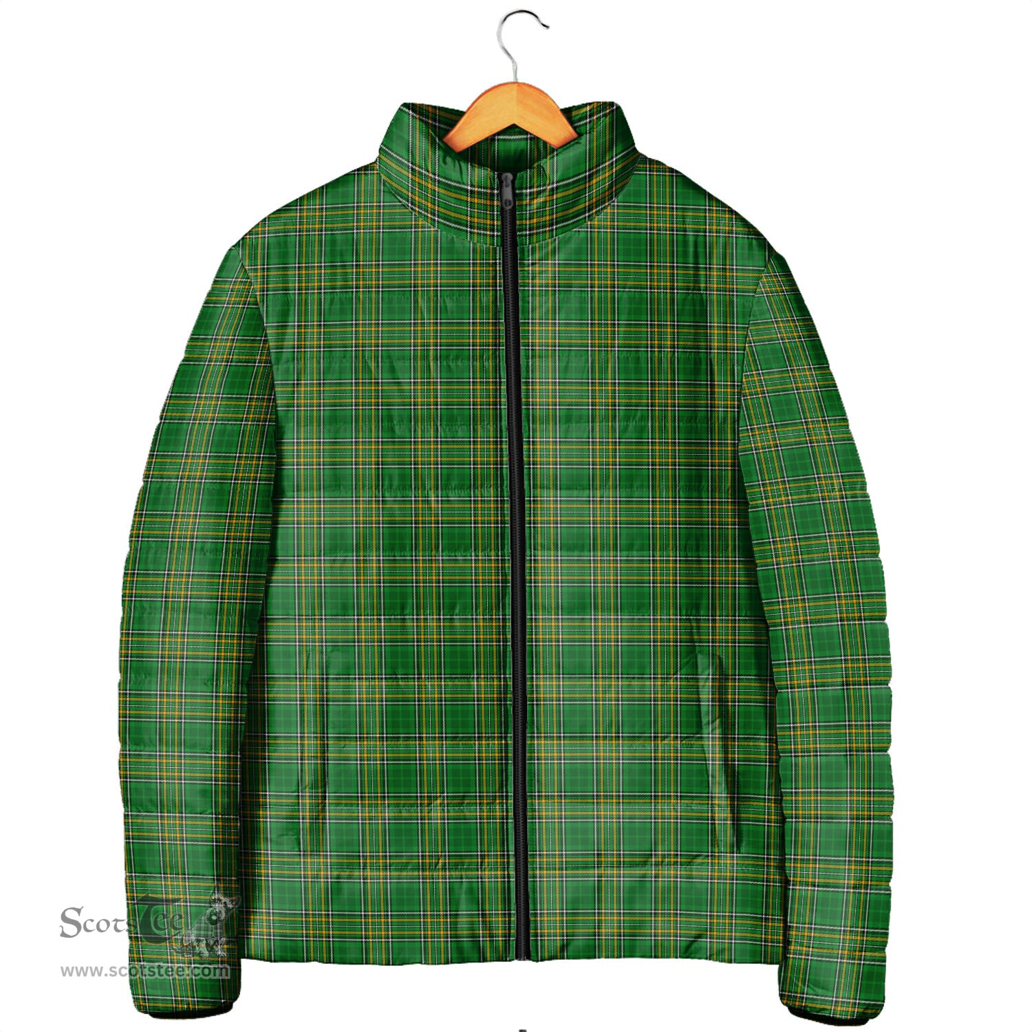 Scottish Ireland National Clan Tartan Padded Jacket - Tartan Plaid Jacket Scotstee Shop - Tartan Plaid - scotstee.com