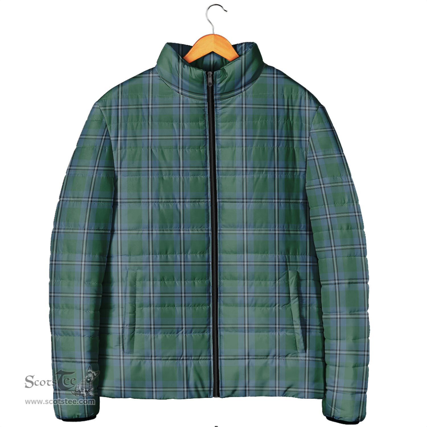 Scottish Irvine of Drum Clan Tartan Padded Jacket - Tartan Plaid Jacket Scotstee Shop - Tartan Plaid - scotstee.com