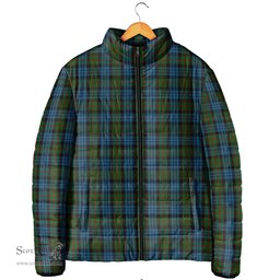 Scottish Fletcher of Dunans Clan Tartan Padded Jacket - Tartan Plaid Jacket Scotstee Shop - Tartan Plaid - scotstee.com