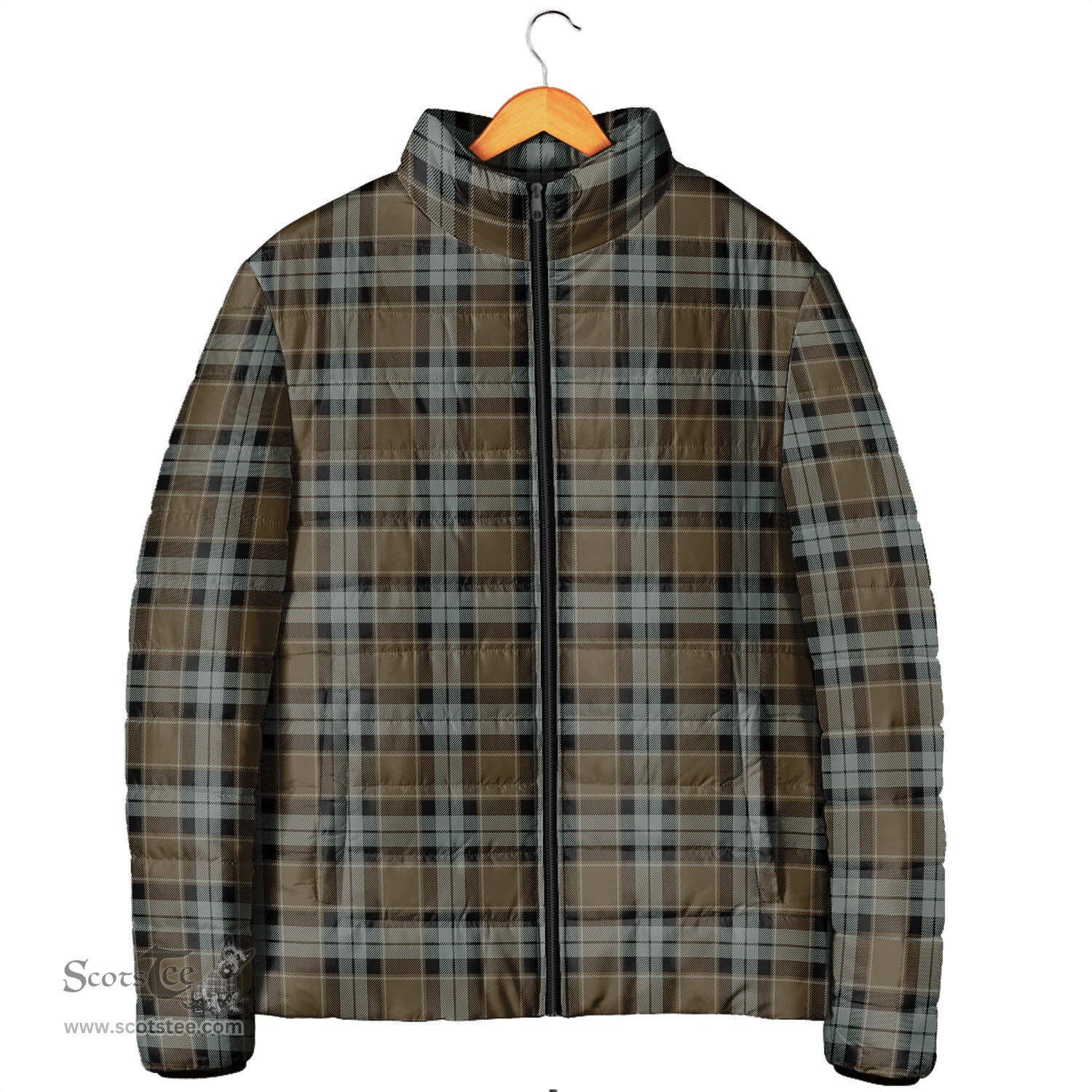 Scottish Graham of Menteith Weathered Clan Tartan Padded Jacket - Tartan Plaid Jacket Scotstee Shop - Tartan Plaid - scotstee.com