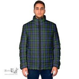 Scottish Gow Hunting Clan Tartan Padded Jacket - Tartan Plaid Jacket Scotstee Shop - Tartan Plaid - scotstee.com