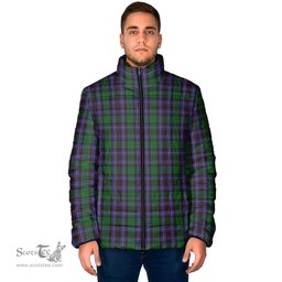 Scottish Hunter of Peebleshire Clan Tartan Padded Jacket - Tartan Plaid Jacket Scotstee Shop - Tartan Plaid - scotstee.com