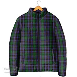 Scottish Hunter of Peebleshire Clan Tartan Padded Jacket - Tartan Plaid Jacket Scotstee Shop - Tartan Plaid - scotstee.com