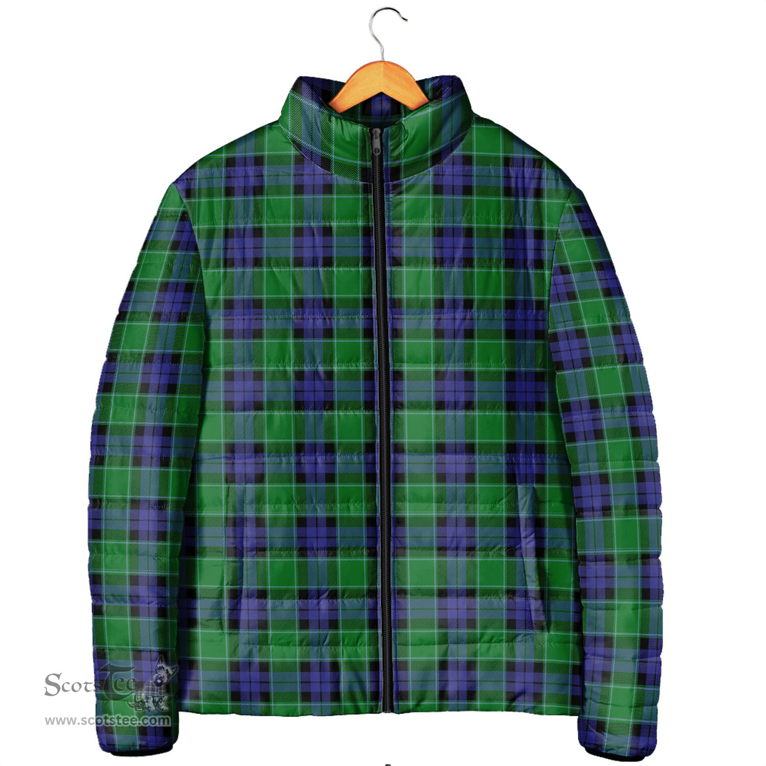Scottish Graham of Menteith Modern Clan Tartan Padded Jacket - Tartan Plaid Jacket Scotstee Shop - Tartan Plaid - scotstee.com